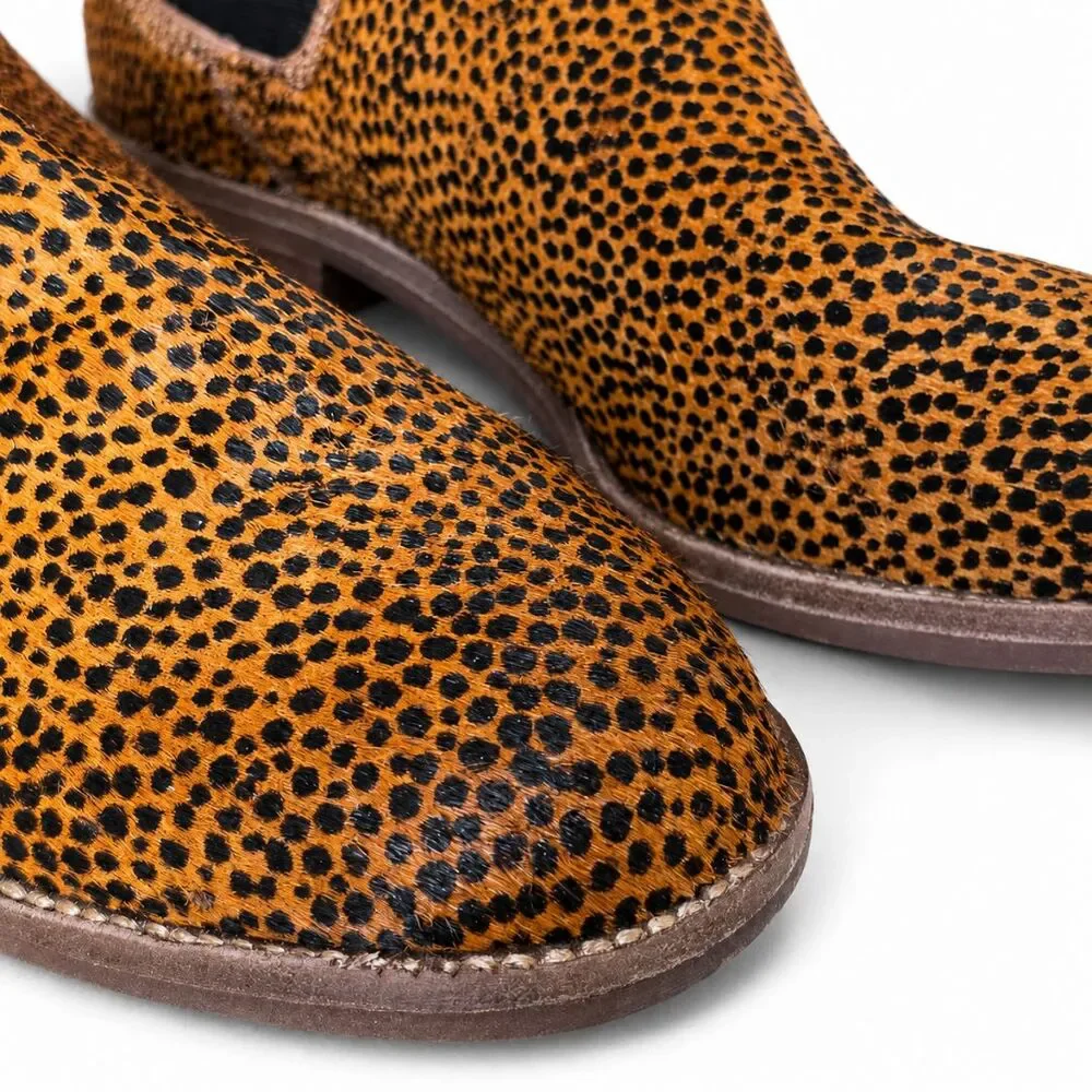 Madewell Chelsea Boots Womens 10 Cheetah Leopard Calf Hair Leather Ankle Booties